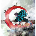 Demon Slayer Tanjiro Fire Breathing Moon Figure